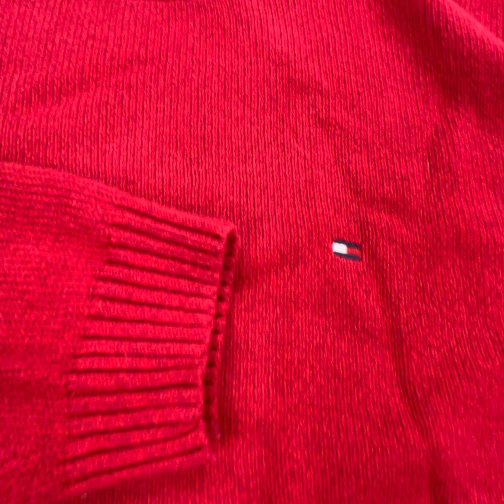 Tommy Hilfiger Tommy Hilfiger Sweater Mens Large Red Crew Neck Knit Pullover Classic Logo All Seasons Size US L / EU 52-54 / 3 - 5 Thumbnail
