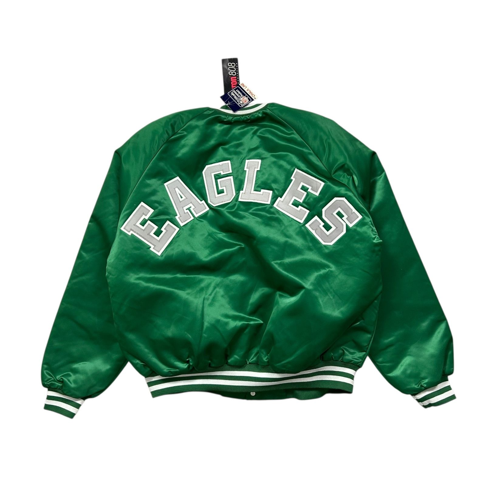 NFL DS VTG 90s PHILADELPHIA EAGLES CHALK LINE SATIN JACKET Size US XL / EU 56 / 4 - 1 Thumbnail