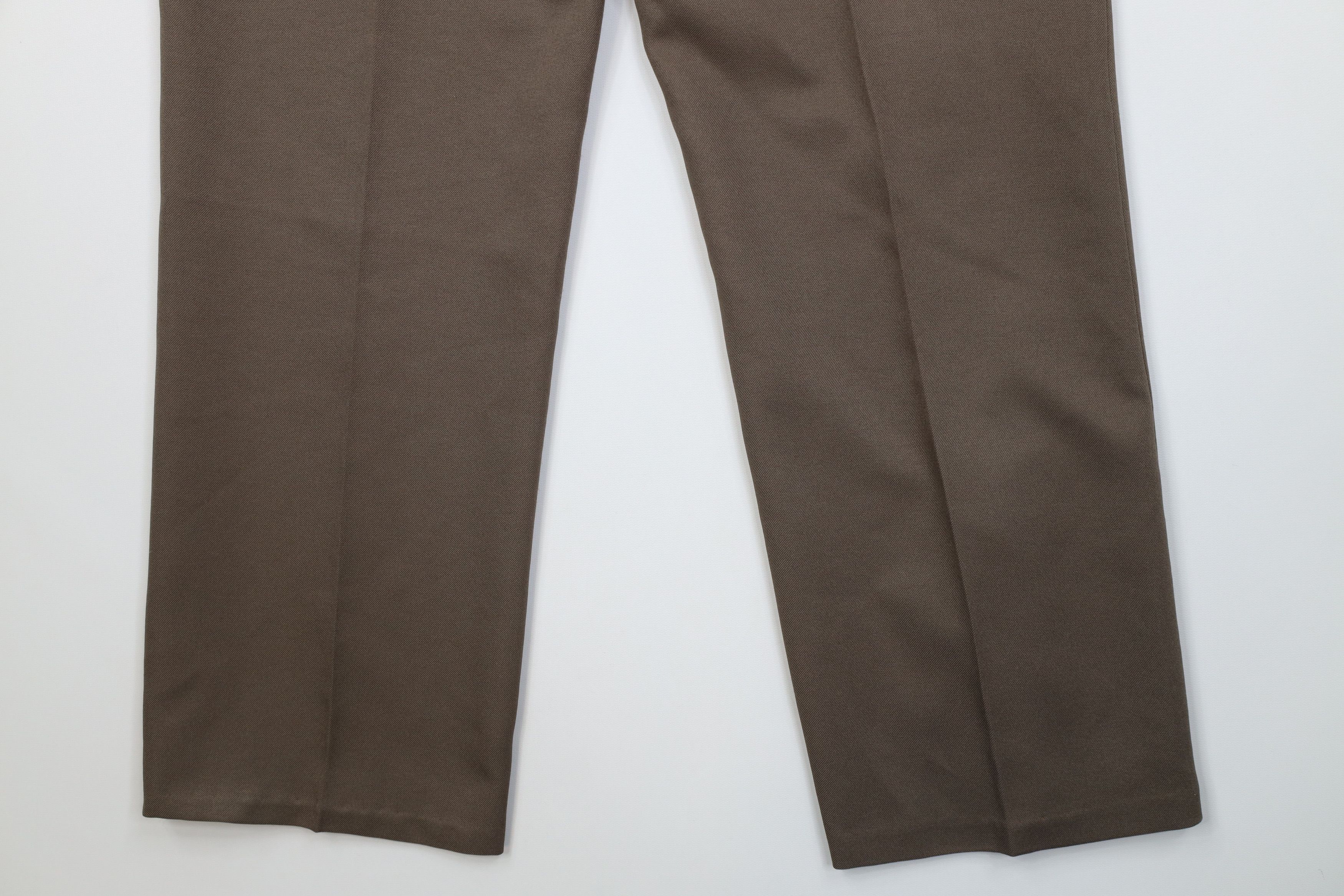 Vintage Vintage 70s Streetwear Flared Wide Leg Chino Pants Brown Size US 34 / EU 50 - 11 Thumbnail