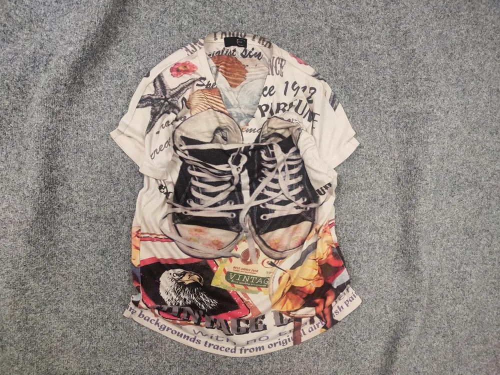 Just Cavalli Rare Vintage 90's Just cavalli graphic Logo V neck t-shirt Size US M / EU 48-50 / 2 - 2 Thumbnail