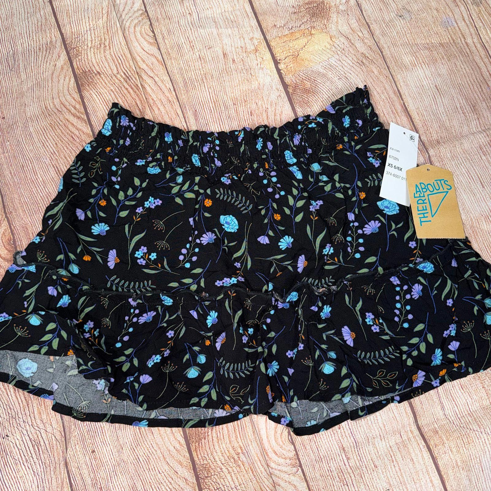 Other Thereabouts Floral Patterned Girls' Skirt 6/6X NWT Size 24" / US 00 / IT 34 - 1 Thumbnail