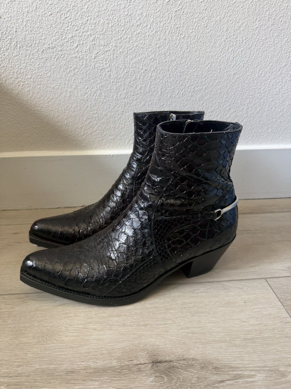 Celine SS20 Shiny Python Berlin Calvary 60mm Boots 42 Size US 9 / EU 42 - 3 Thumbnail
