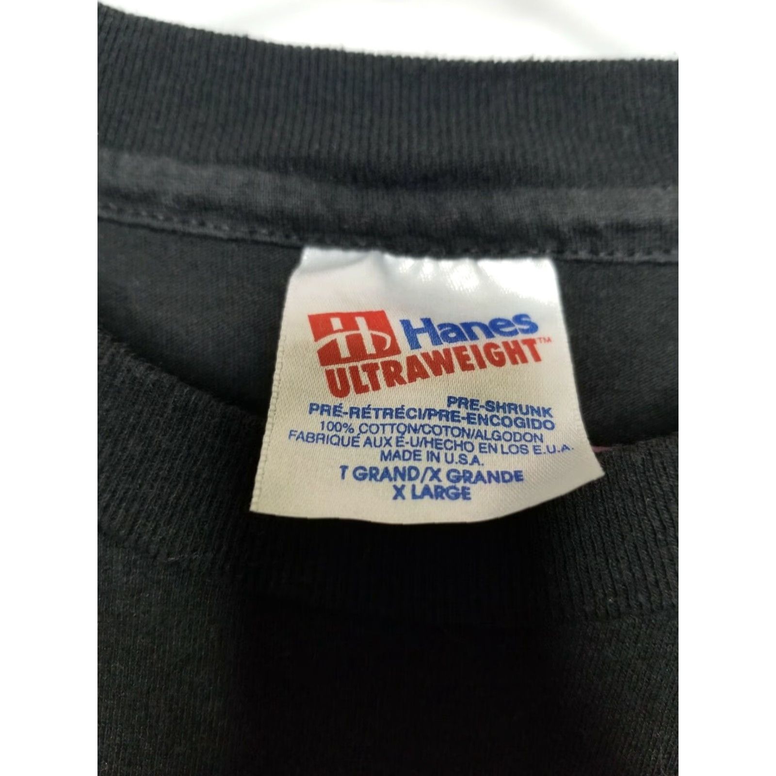 Hanes VINTAGE 90s Rod Stewart Concert Tour Graphic Tee Black XL Unisex Adult Size US XL / EU 56 / 4 - 5 Thumbnail
