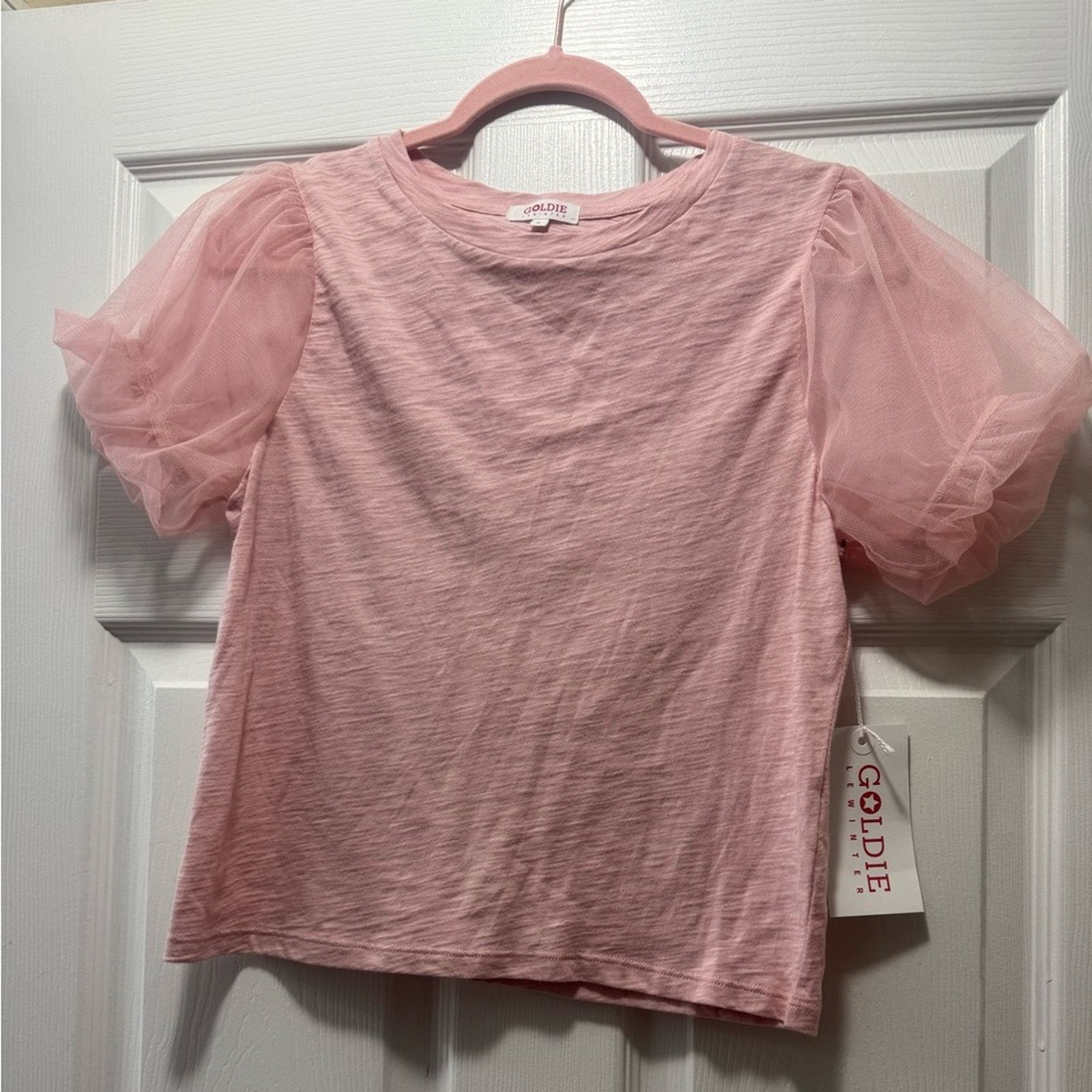 Other NWT Goldie pink $115 Sheer Sleeve Top size S Size S / US 4 / IT 40 - 4 Thumbnail