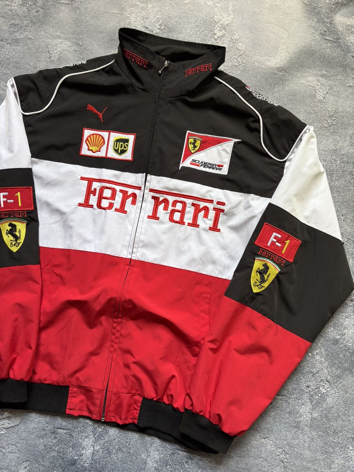 Formula 1 Crazy Vintage Puma Ferrari F-1 Y2K Big Logo Racing Jacket Size US XXL / EU 58 / 5 - 5 Thumbnail