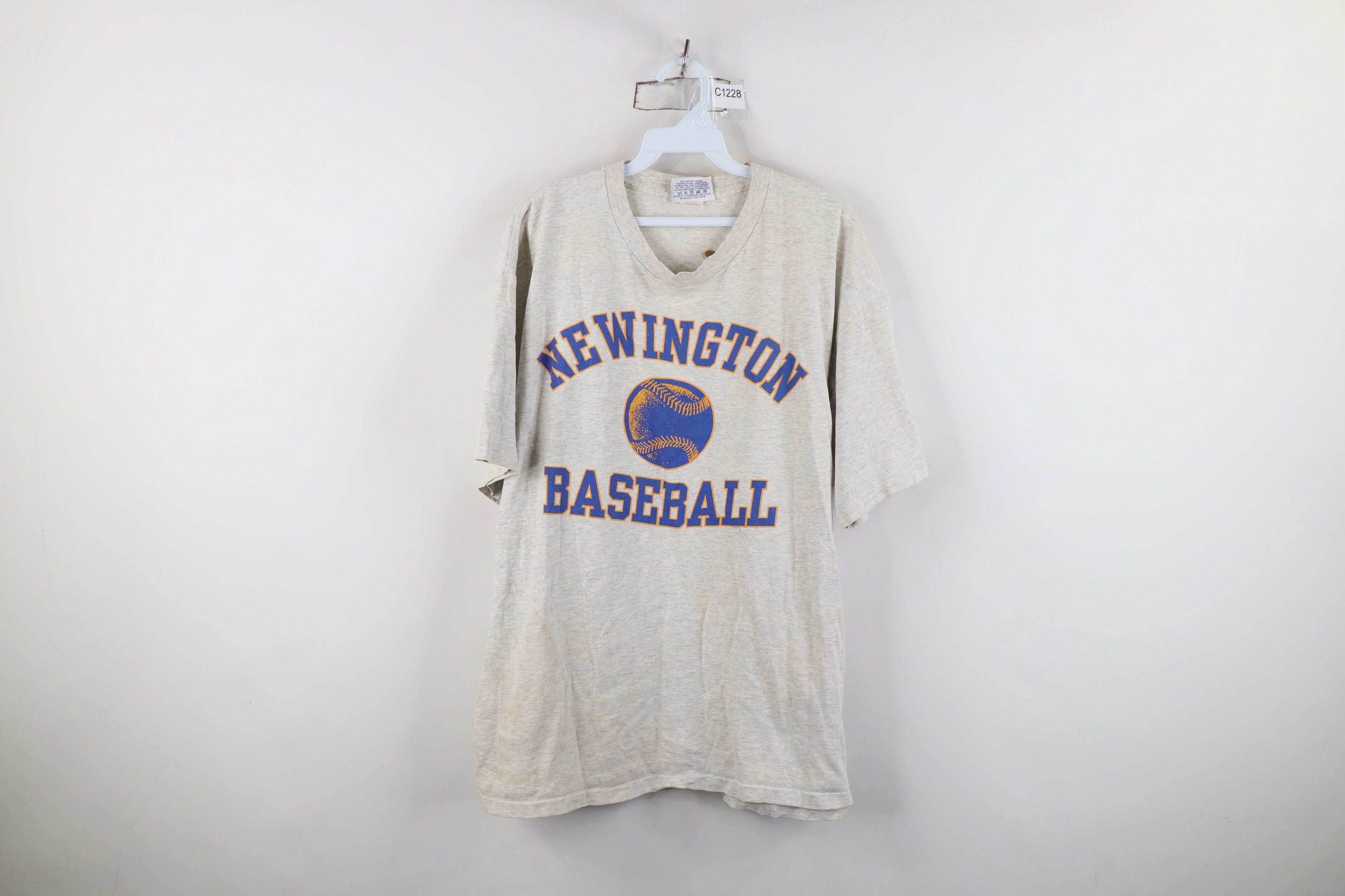 Reebok Vintage 90s Reebok Newington T-Shirt Heather Gray USA Size US XL / EU 56 / 4 - 1 Thumbnail
