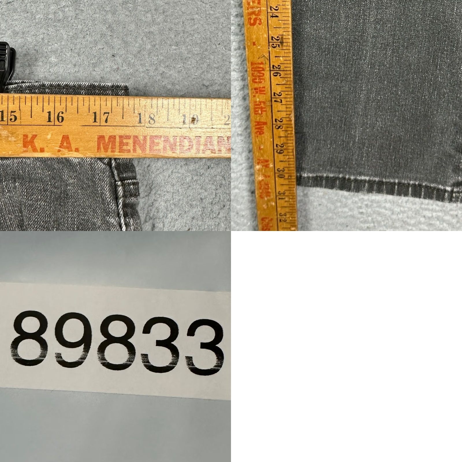 Levi's Levi's 541 Athletic Taper Jeans Grey 35x34 Men Regular Waist 5-Pocket Stretch Denim Tapered Zip Button Size US 35 - 8 Thumbnail
