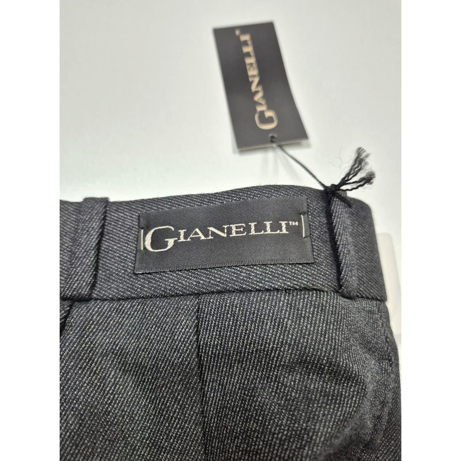 Vintage Gianelli Atlantic Dress Pants Mens 38x36 Gray Wool Pleated Classic Fit NWT Size US 38 / EU 54 - 3 Thumbnail