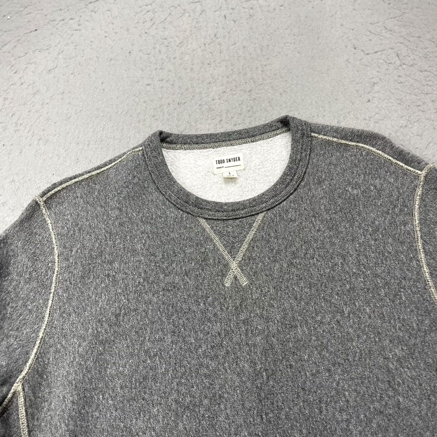 Todd Snyder Todd Snyder Sweatshirt Mens Large Gray Heavyweight Crewneck Canada Weave Blank Size US L / EU 52-54 / 3 - 2 Thumbnail