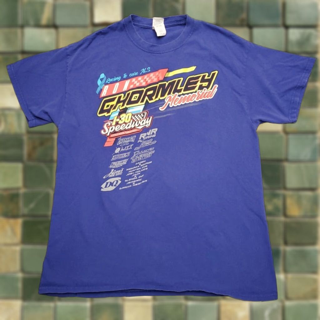 Gildan VINTAGE I-30 Speedway Racing Shirt Mens L Blue Little Rock Short Track Sprint Ghormley Size US L / EU 52-54 / 3 - 1 Thumbnail