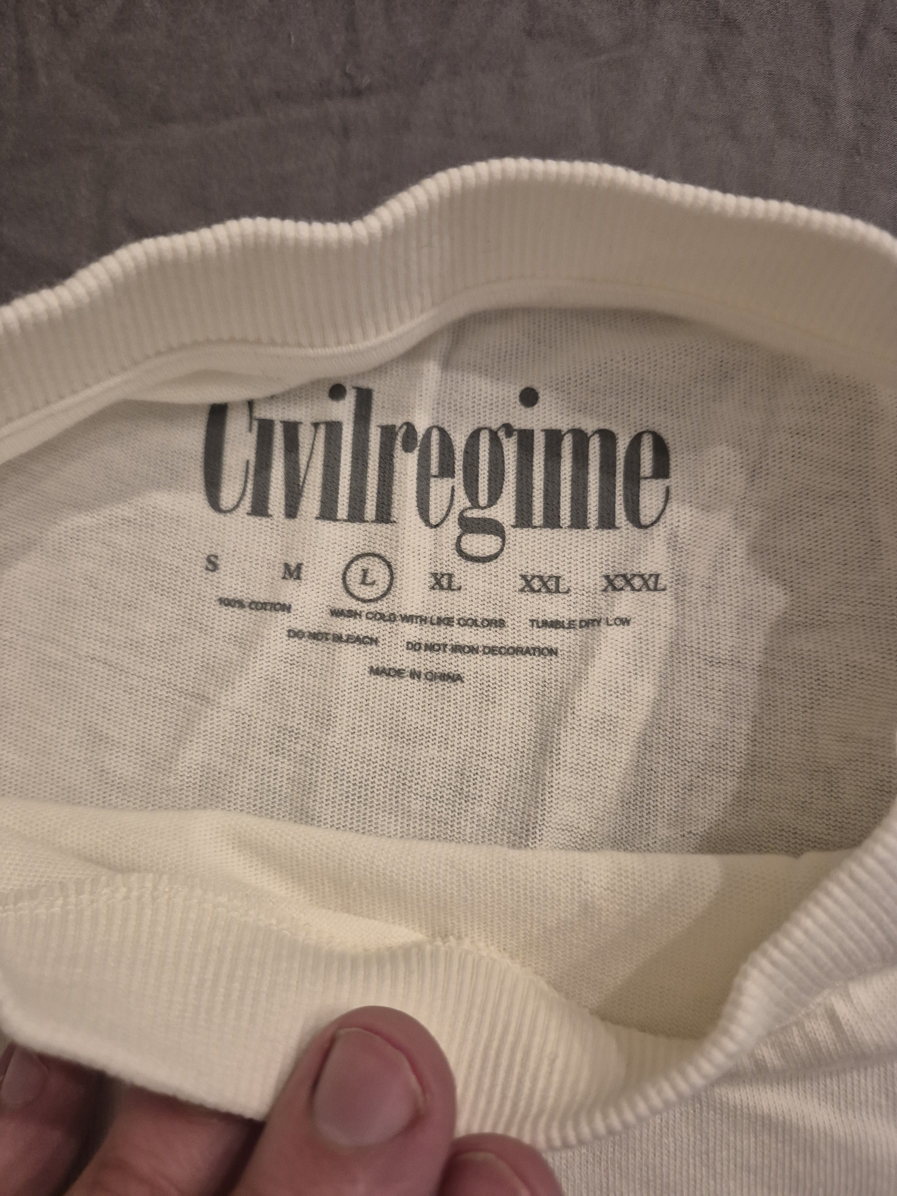 Civil Regime Civil Regime White Tee Shirt Size Large Size US L / EU 52-54 / 3 - 3 Thumbnail
