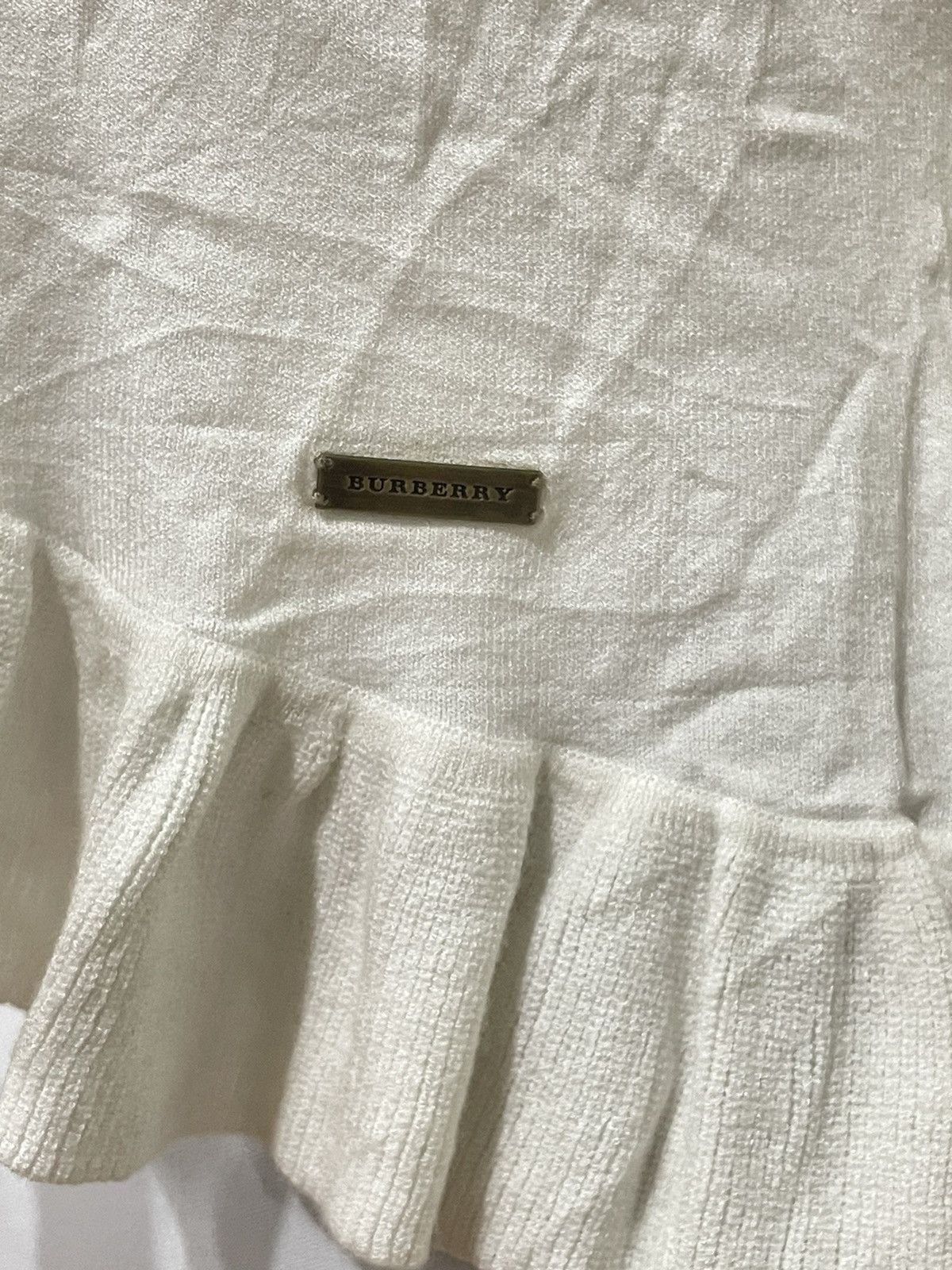 Burberry Burberry Ruffle White Cardigan Size XS / US 0-2 / IT 36-38 - 3 Thumbnail