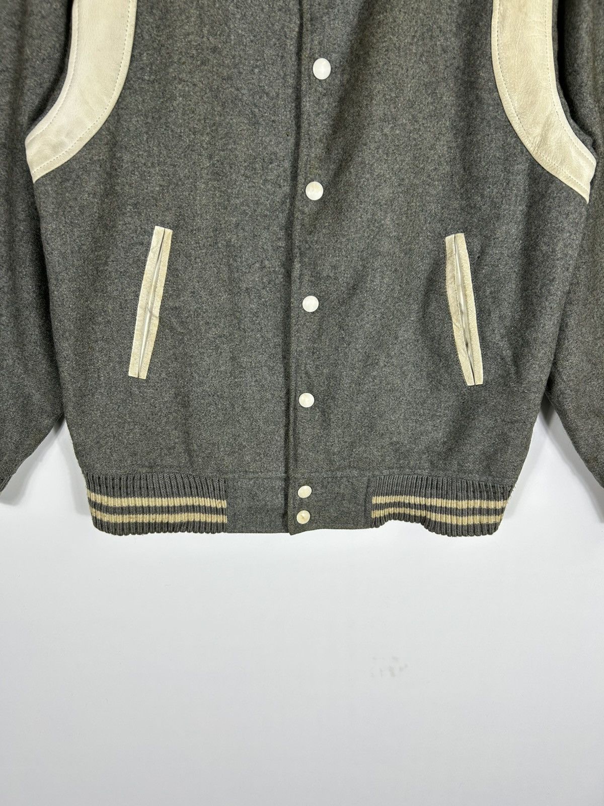 Leather × Vintage ⚡️Vintage Jantzen Leather Varsity Jacket Size US M / EU 48-50 / 2 - 5 Thumbnail