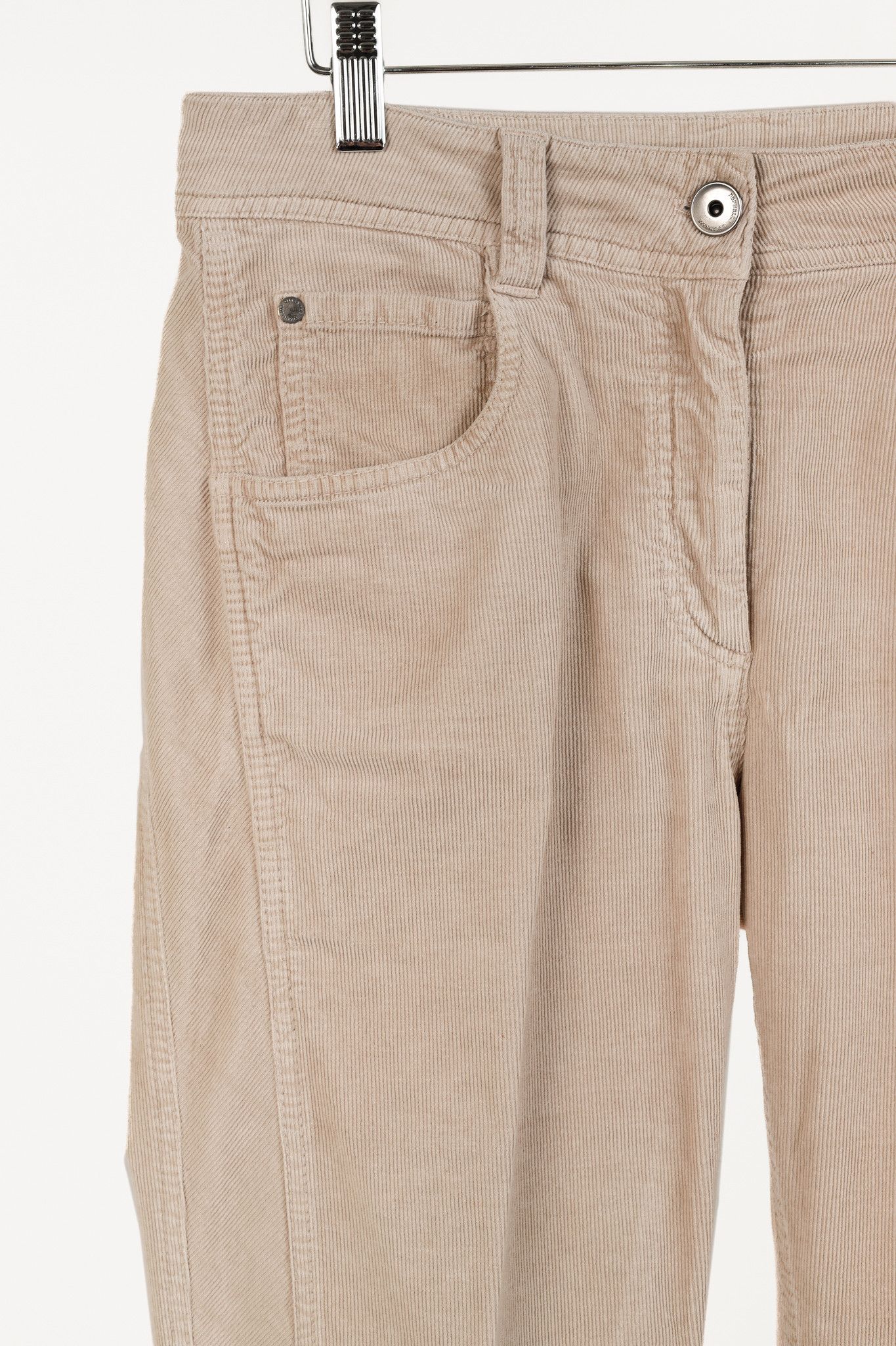 Brunello Cucinelli Brunello Cucinelli AW/19 Corduroy Monili-Bead Cropped Jeans Size 28" / US 6 / IT 42 - 4 Thumbnail