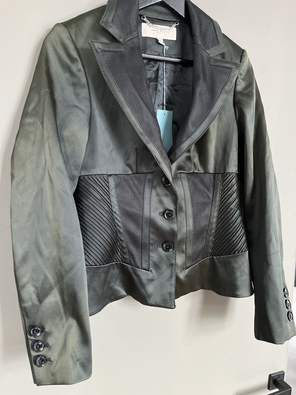 Karen Millen Karen Millen Gradient Green Blazer Jacket Size M / US 6-8 / IT 42-44 - 4 Thumbnail