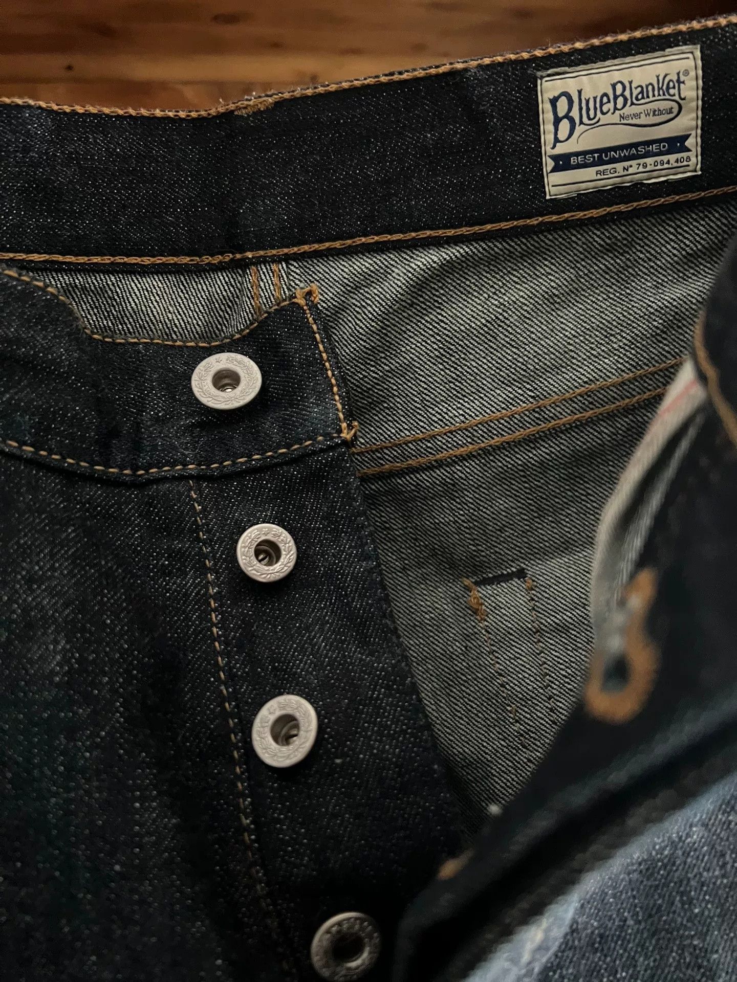 Blue Blanket Blue Blanket Handmade Raw Denim Jeans P01 Size US 32 / EU 48 - 5 Thumbnail