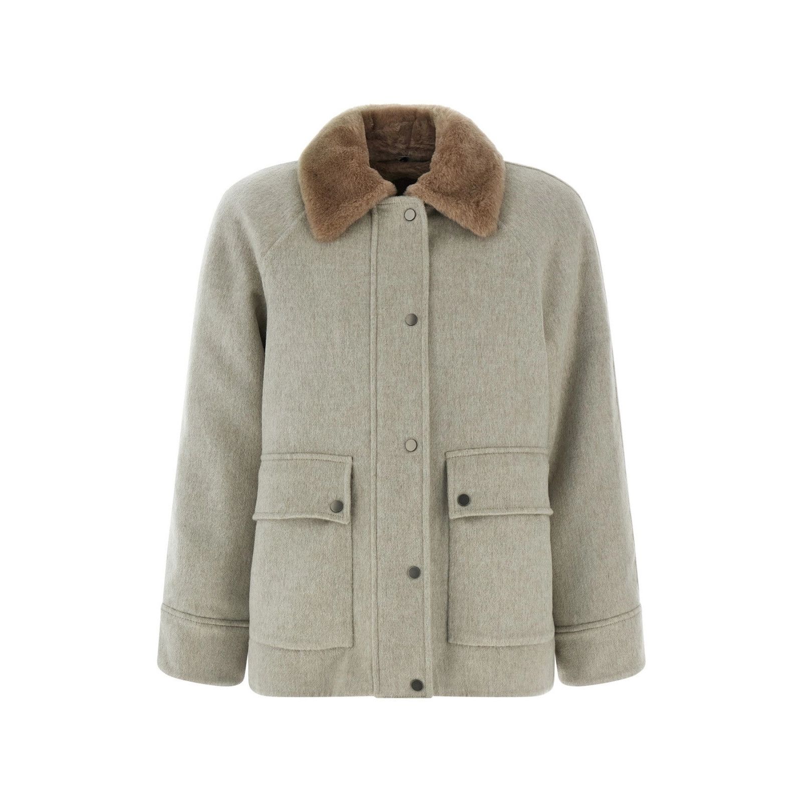 Brunello Cucinelli BRUNELLO CUCINELLI Beige Cashmere Jacket New & Authentic (Wo Size XS / US 0-2 / IT 36-38 - 1 Thumbnail