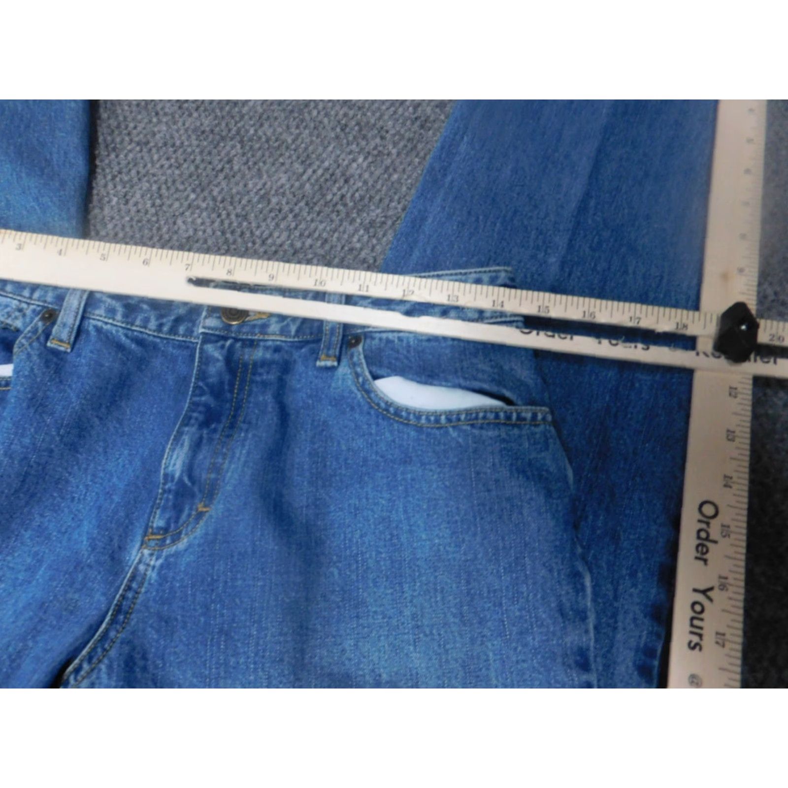 Loft LOFT Jeans Women 8 Blue Straight Denim Regular 31in Inseam Zip Pockets Stretch Designer Vintage No Size 30" / US 8 / IT 44 - 3 Thumbnail