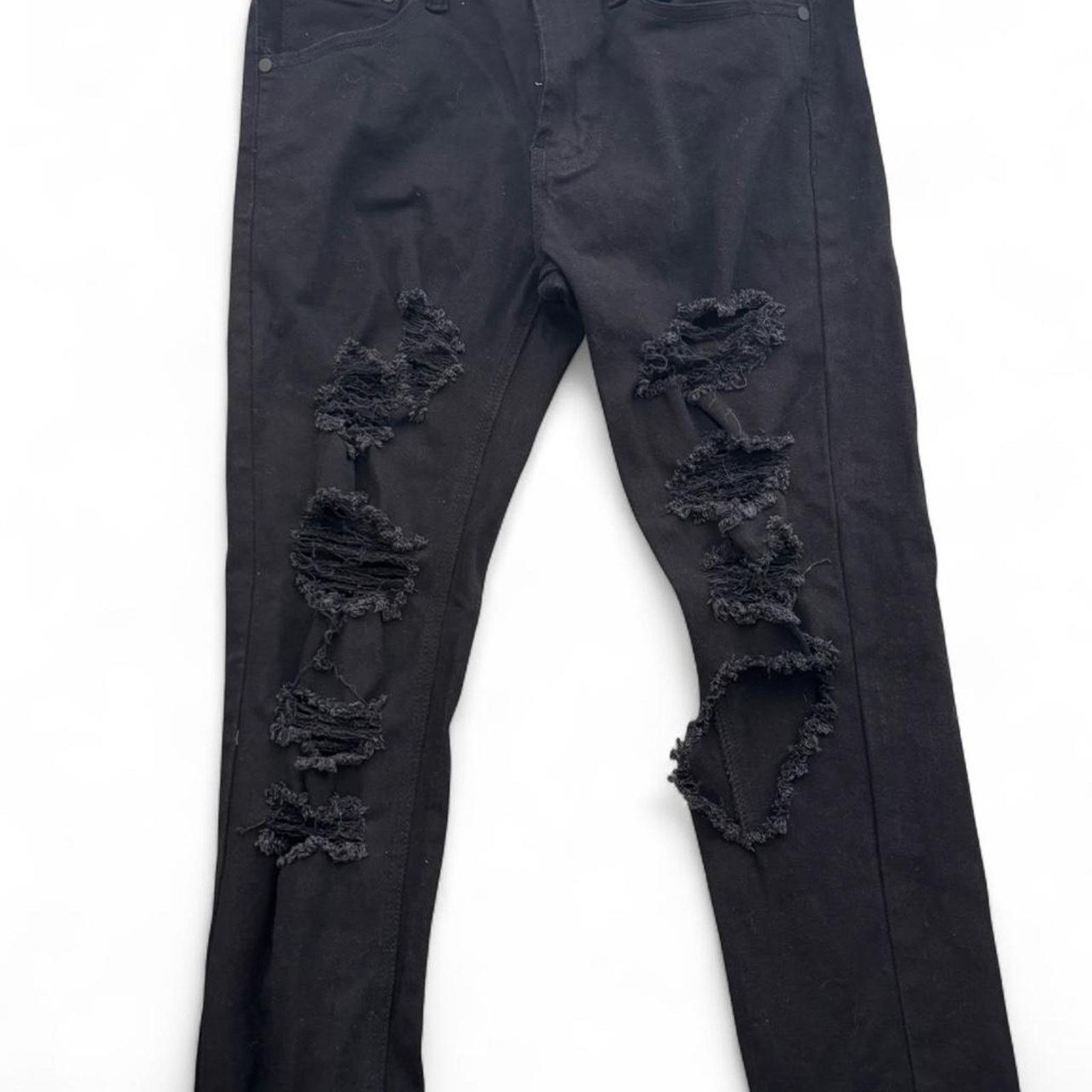 Fashion Nova Black ripped skinny jeans indie Size US 30 / EU 46 - 1 Thumbnail