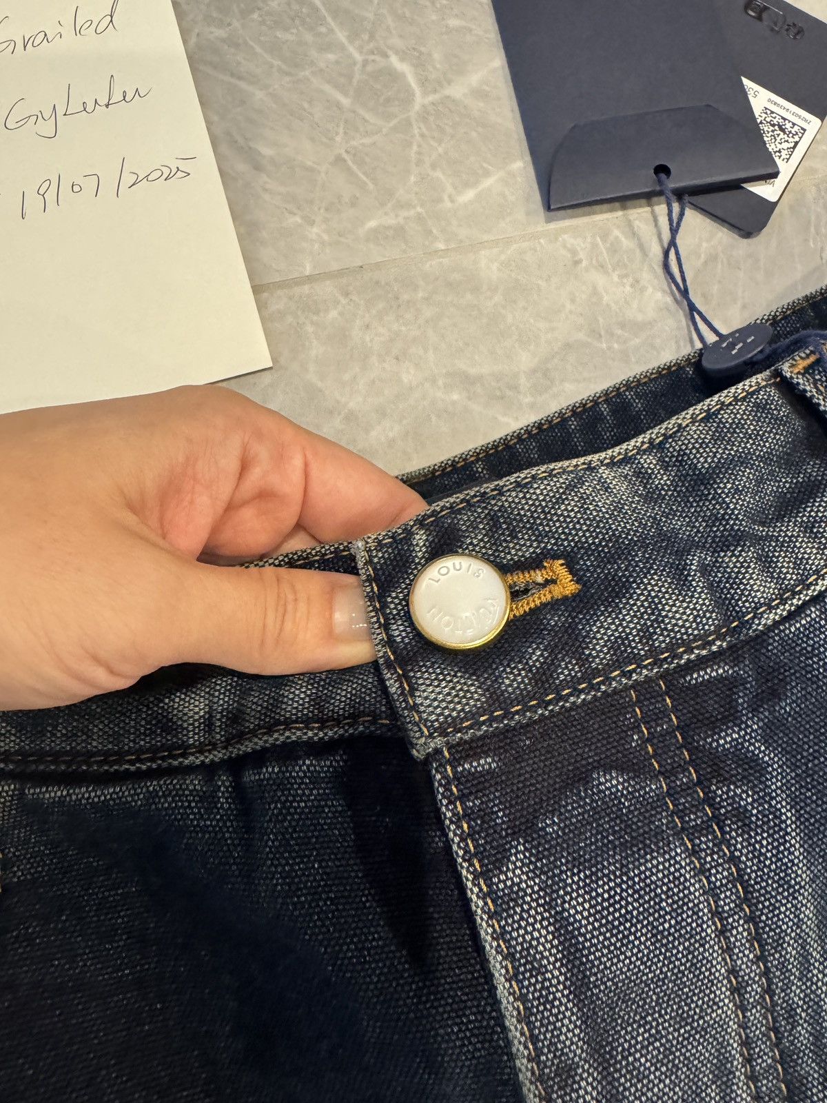 Louis Vuitton Denim Workwear Shorts Size US 33 - 4 Thumbnail