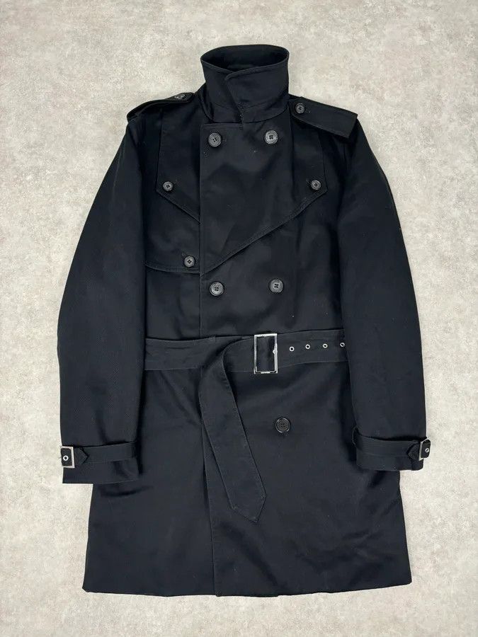 Dior AW2009 Dior Black Wool Double-Breasted Trench Coat by Kris Van Assche Size US M / EU 48-50 / 2 - 4 Thumbnail