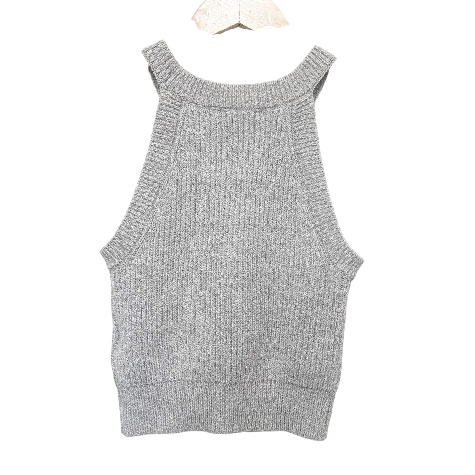 Forever 21 Forever 21 Gray Ribbed High Neck Tank Top Sz S Size XS / US 0-2 / IT 36-38 - 5 Thumbnail