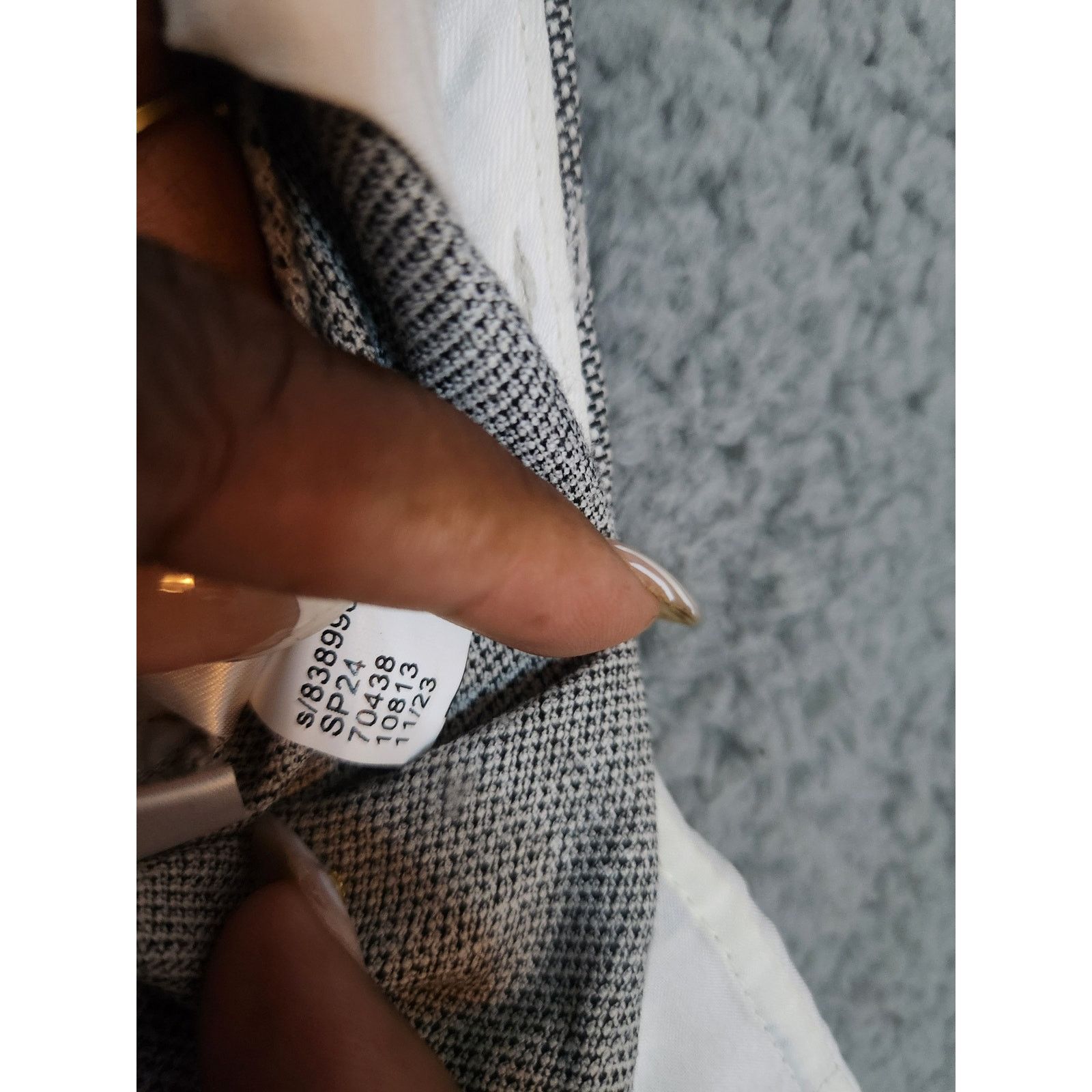 White House Black Market NWOT Ann Taylor Sophia Pant Black & White Sz 12 Size 34" / US 12 / IT 48 - 6 Thumbnail