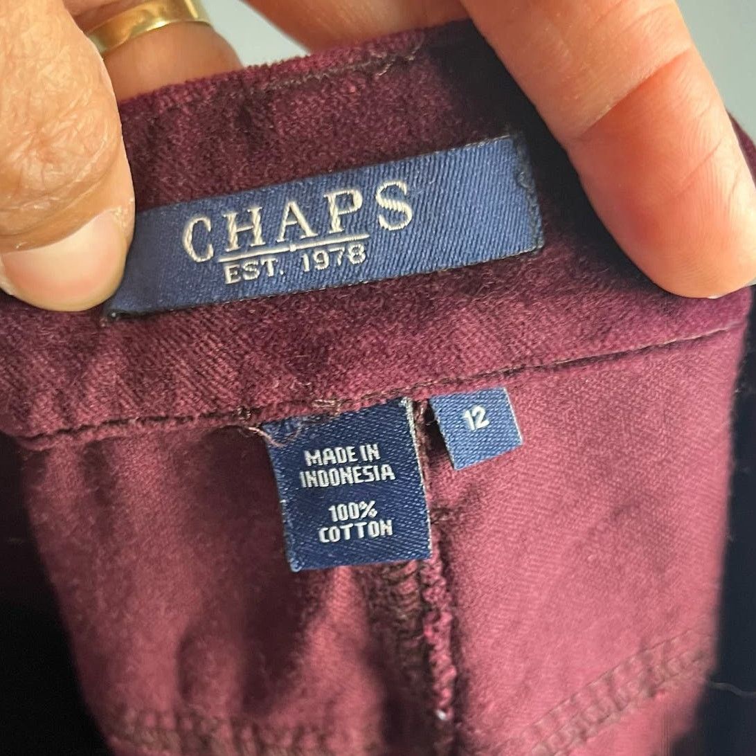 Chaps Chaps Ralph Lauren Soft Velour Pants Women's Size 12 FF-04 Size 34" / US 12 / IT 48 - 7 Thumbnail