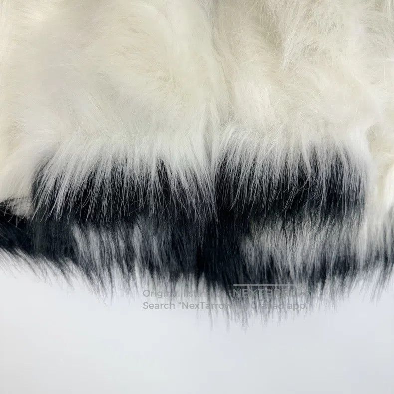 Saint Laurent Paris Saint Laurent Paris White and Black Trimmed Faux Fur Eco-F Size S / US 4 / IT 40 - 5 Thumbnail