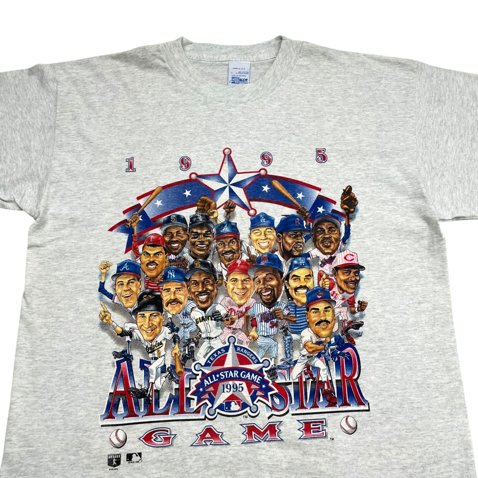 MLB VTG DS 90s ALL STAR GAME 1995 TEXAS SALEM CARICATURE T-SHIRT Size US L / EU 52-54 / 3 - 3 Thumbnail