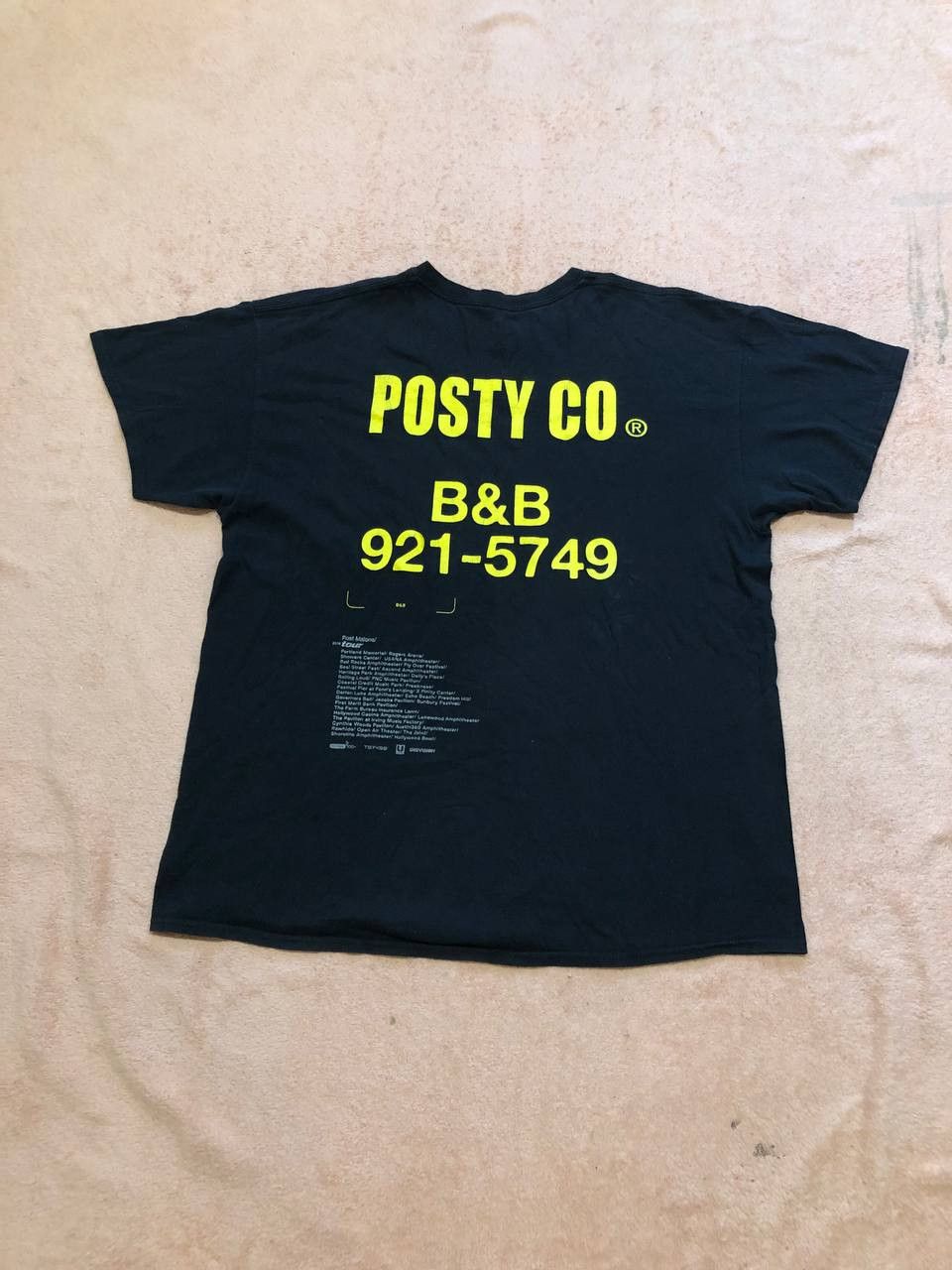 POST&CO Vintage black T-shirt POST&CO big print streetwear Y2K Size US L / EU 52-54 / 3 - 16 Thumbnail
