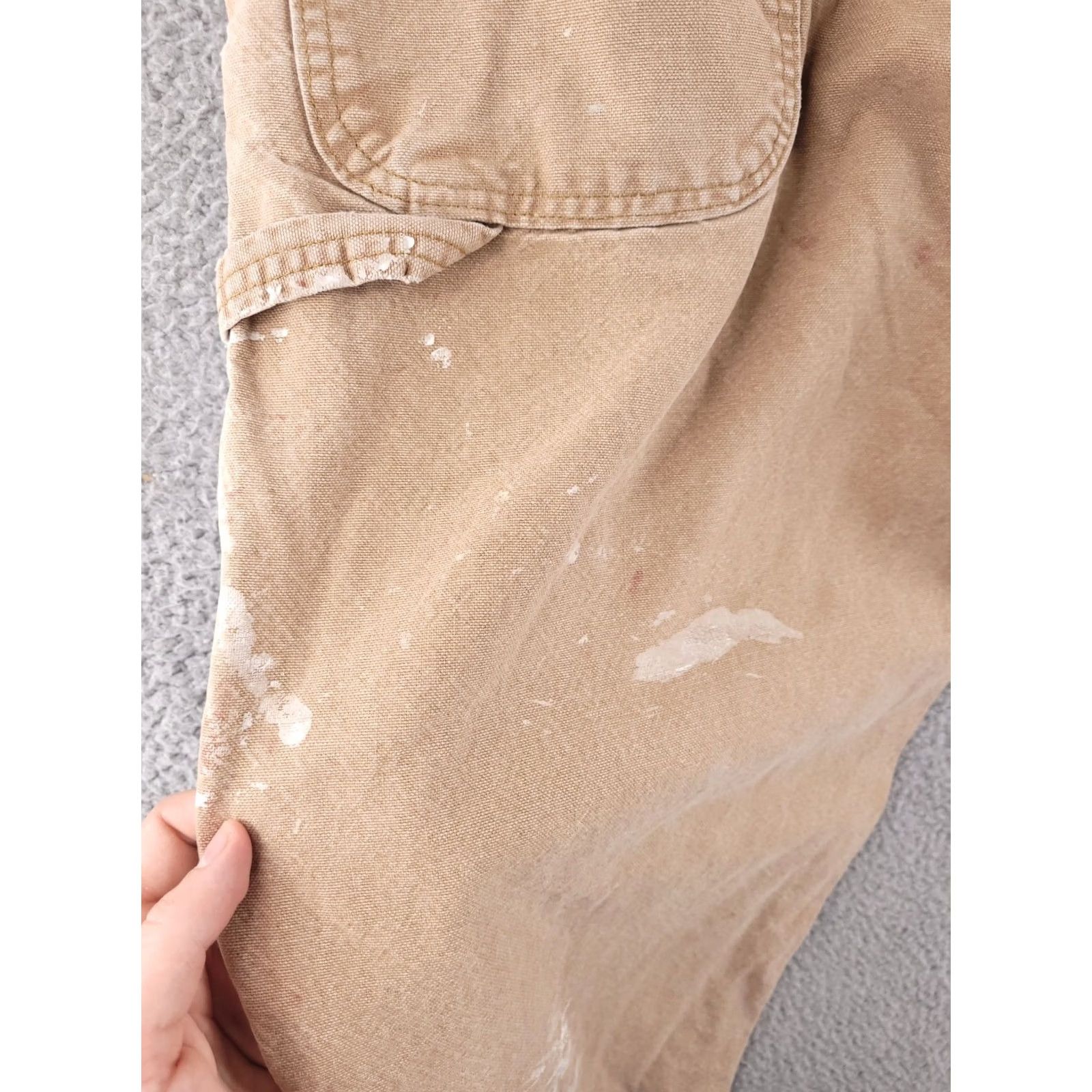 Wrangler Wrangler Rustic Brown Canvas Carpenter Pants Mens 38x29 Workwear Pants Size US 38 / EU 54 - 3 Thumbnail