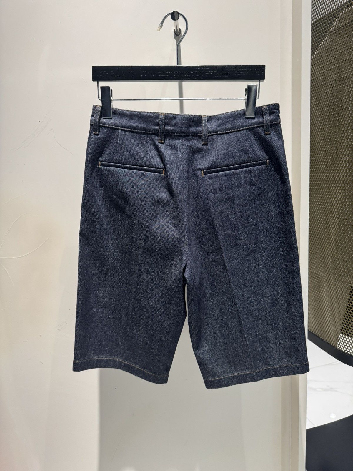 Jil Sander NWT Dark Indigo Denim Pleated Bermuda Shorts - BLUE, 44 Size US 28 / EU 44 - 2 Thumbnail