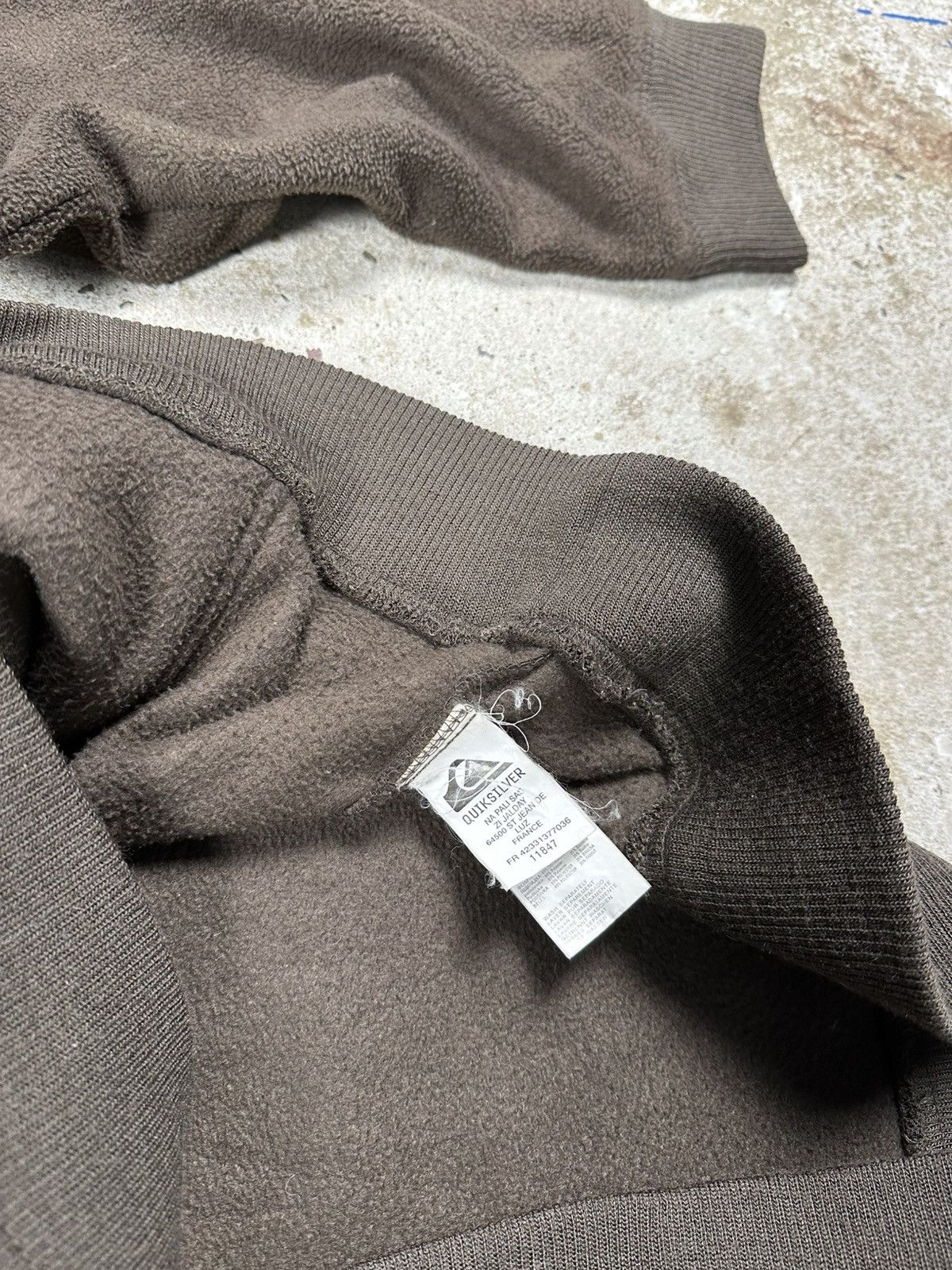Quiksilver × Vintage Vintage Y2K Quiksilver Brown Fleece Sherpa Hoodie Big Logo Size US L / EU 52-54 / 3 - 11 Thumbnail