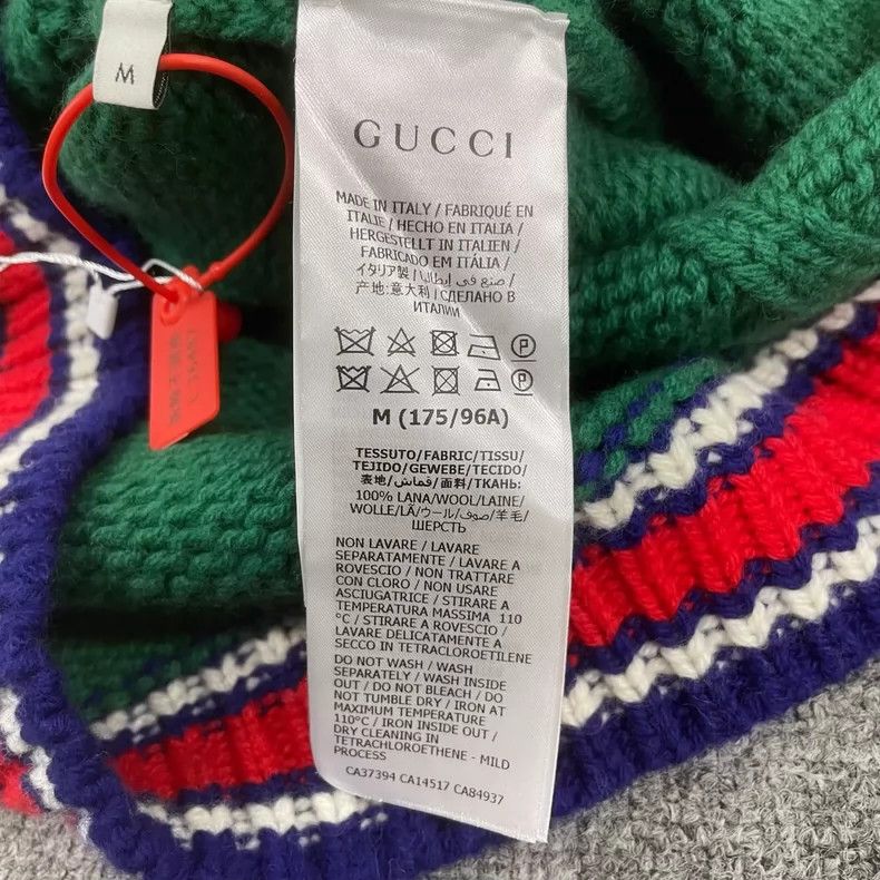Gucci Gucci Green V-neck knitted sweater 2502-Nextarrow Size US M / EU 48-50 / 2 - 7 Thumbnail