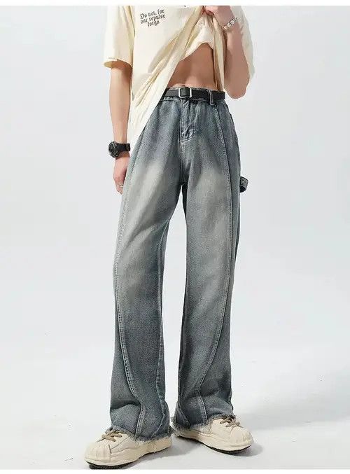 Jean Straight Casual Split Zipper Leg Jeans Size US 32 / EU 48 - 2 Thumbnail