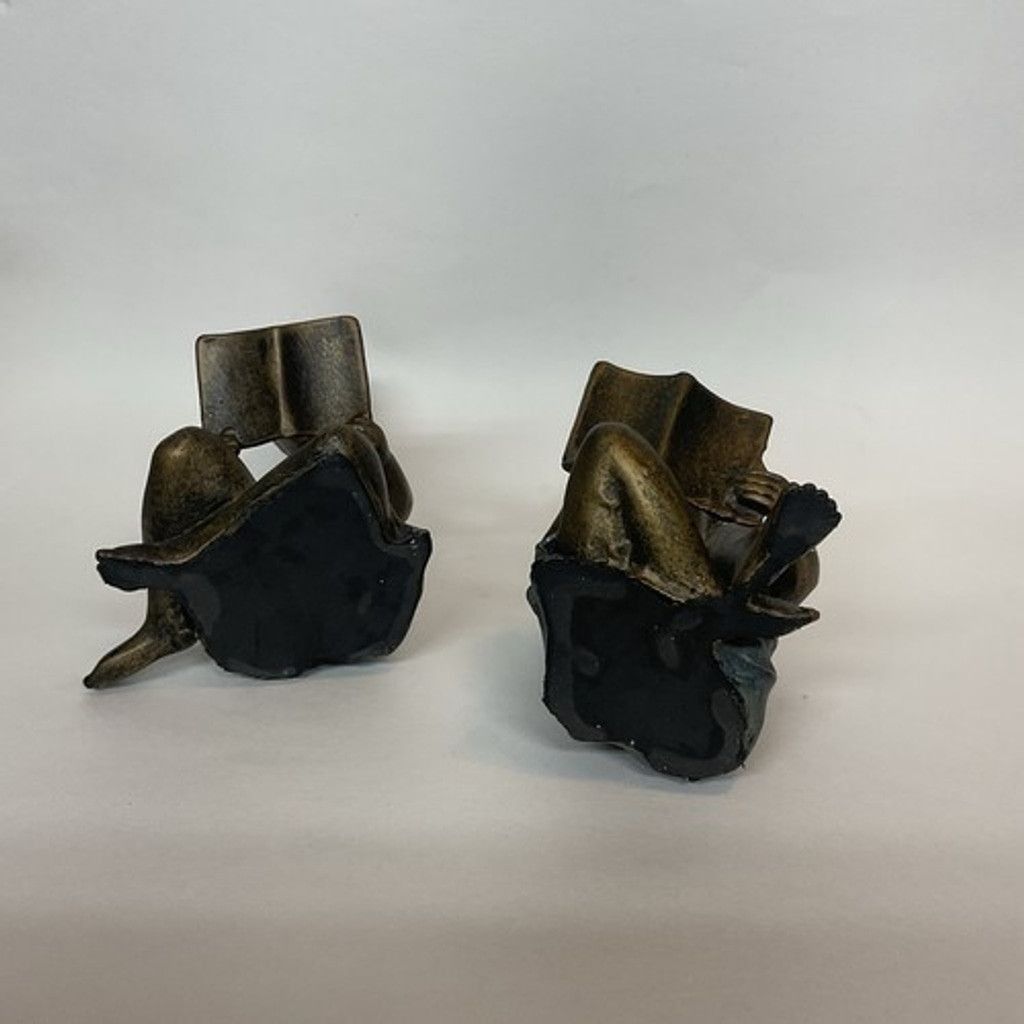 Other VTG SPI Home Pair of Cast Brass Boy & Girl Sculptural 7" Tal Size ONE SIZE - 2 Thumbnail