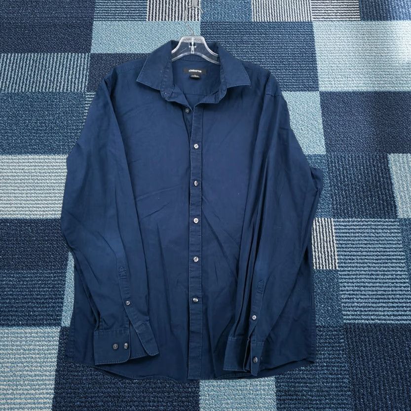 Liz Claiborne Claiborne Shirt Mens L Blue Button-Up Long Sleeve Collared Casual Size US L / EU 52-54 / 3 - 1 Thumbnail