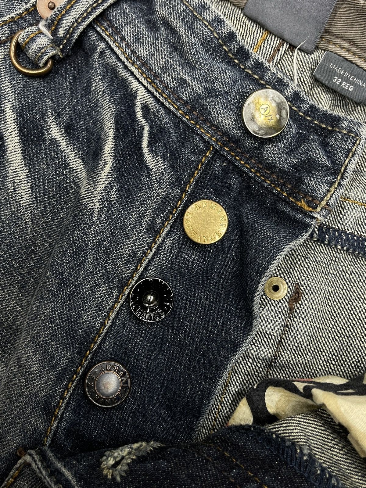 Armani Exchange Mens Armani Exchange Denim Jeans Eagle Logo Embroidered Size US 32 / EU 48 - 10 Thumbnail