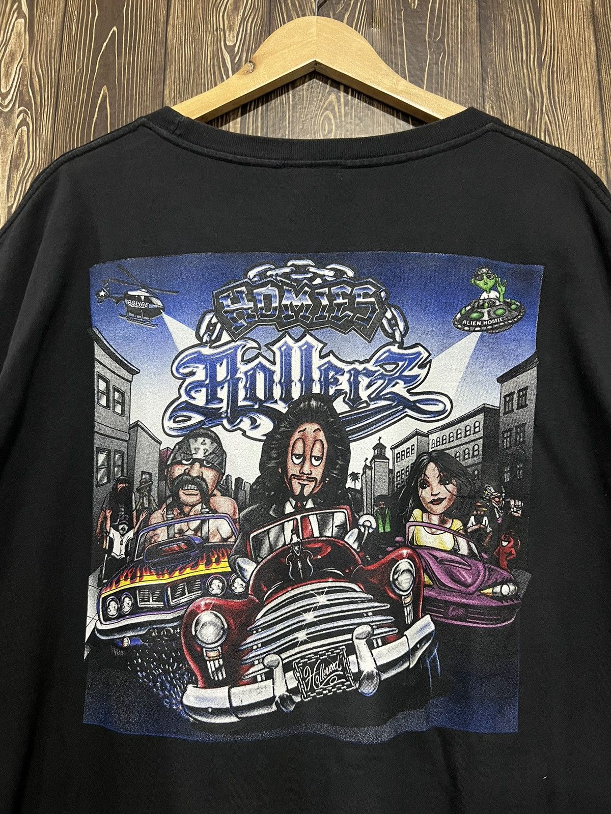 Rap Tees × Vintage Vintage 90s Homies Rollerz Gangsta R&B Tshirt Size US XXL / EU 58 / 5 - 2 Thumbnail