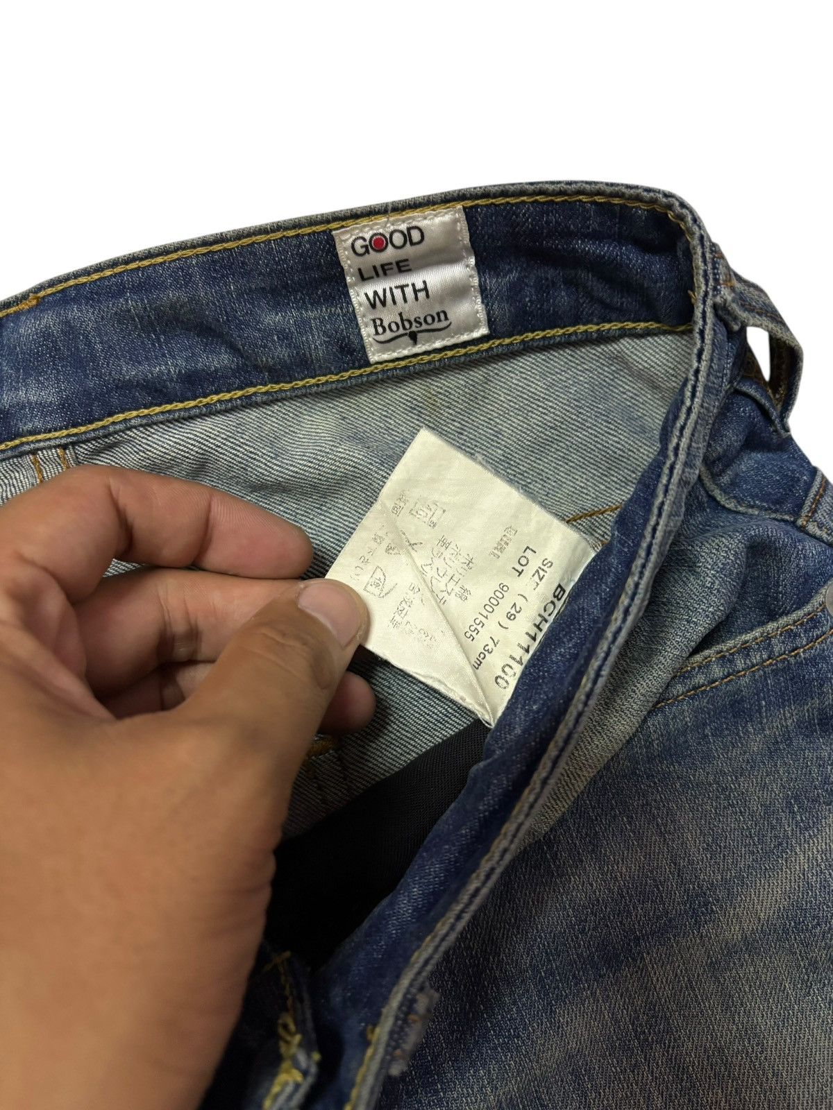 Japanese Brand Vtg Bobson Japan Mud Washed Distressed Jeans Size US 28 / EU 44 - 8 Thumbnail