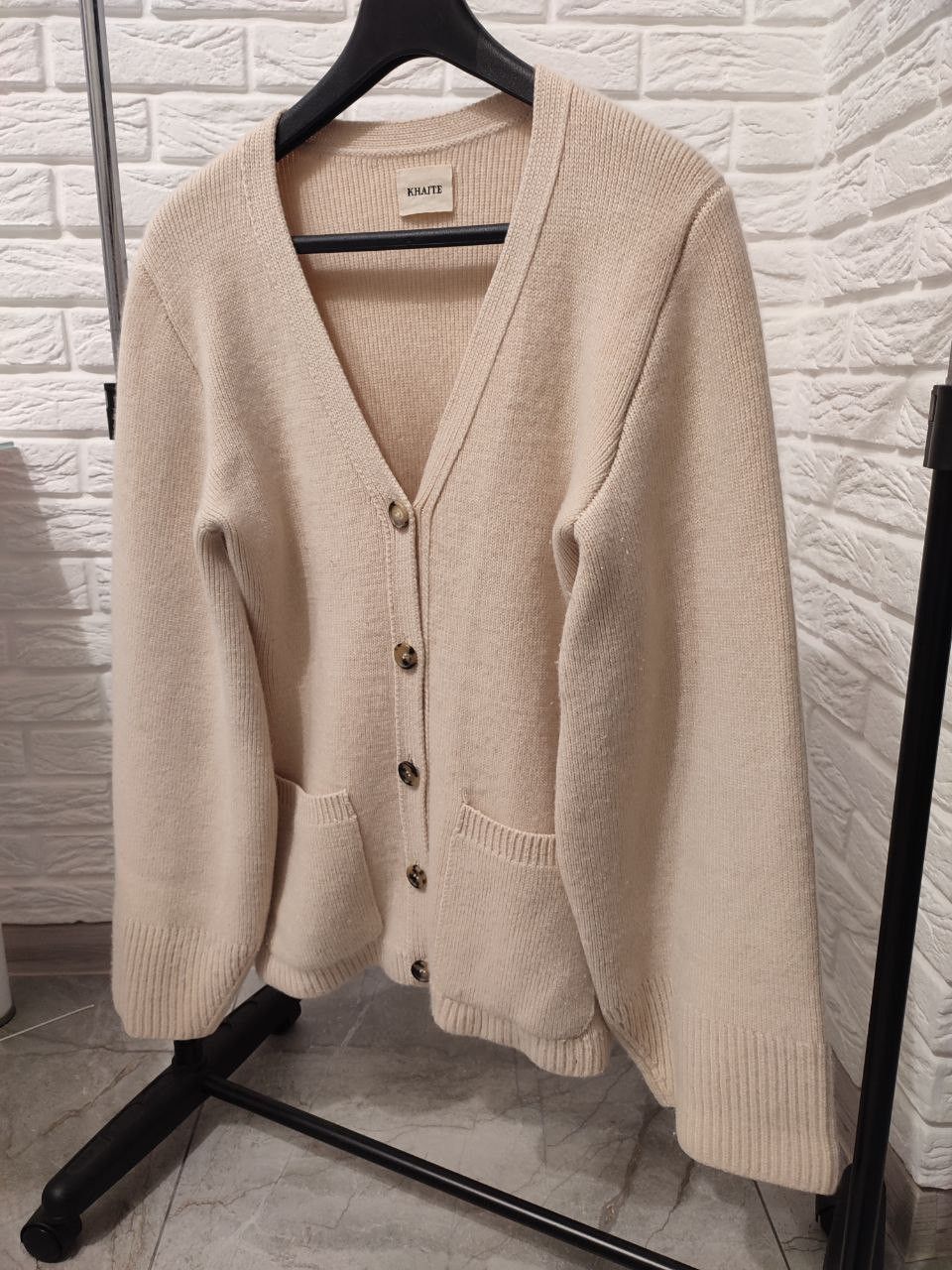 KHAITE Cashmere womens cardigan Khaite Beige size M Quiet Luxury Size M / US 6-8 / IT 42-44 - 2 Thumbnail