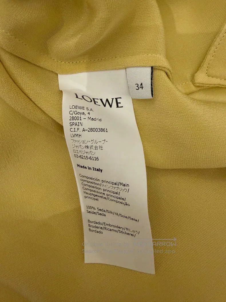 Loewe Loewe Silk shirt with embroidered logo Size XXS / US 00 / IT 34 - 4 Thumbnail