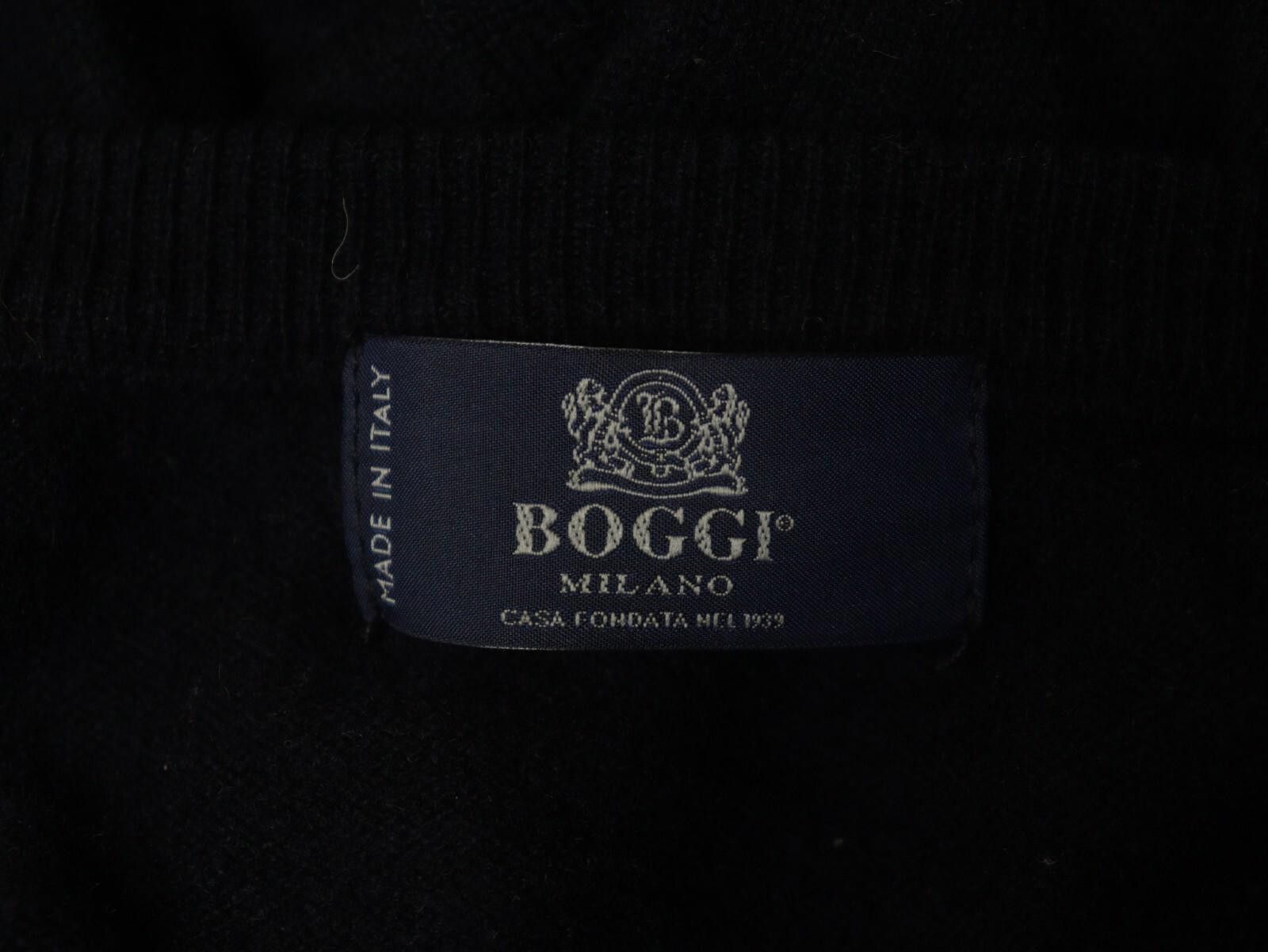 Boggi Boggi Black 100% Wool Tight Knit V-Neck Sweater Size M Size M / US 6-8 / IT 42-44 - 12 Thumbnail