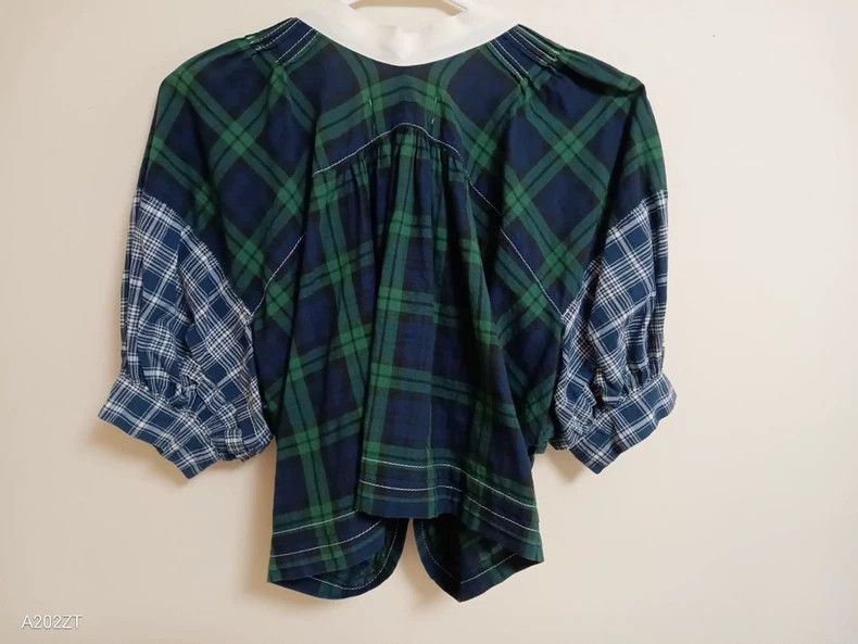 Comme des Garcons Comme des Garcons Green retro plaid blouse Size M / US 6-8 / IT 42-44 - 2 Thumbnail