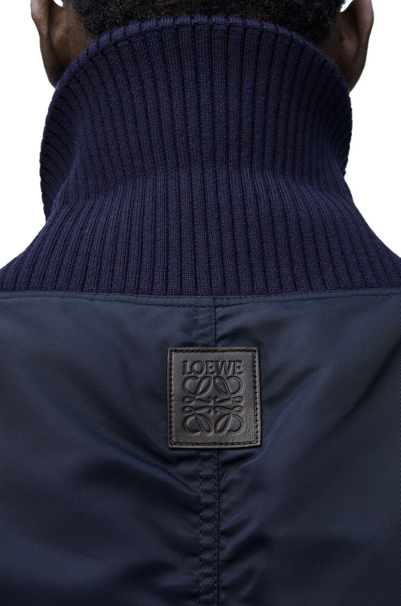 Loewe o1in1g0426 Oversized Bomber Jacket in Midnight Blue Size US XL / EU 56 / 4 - 5 Thumbnail