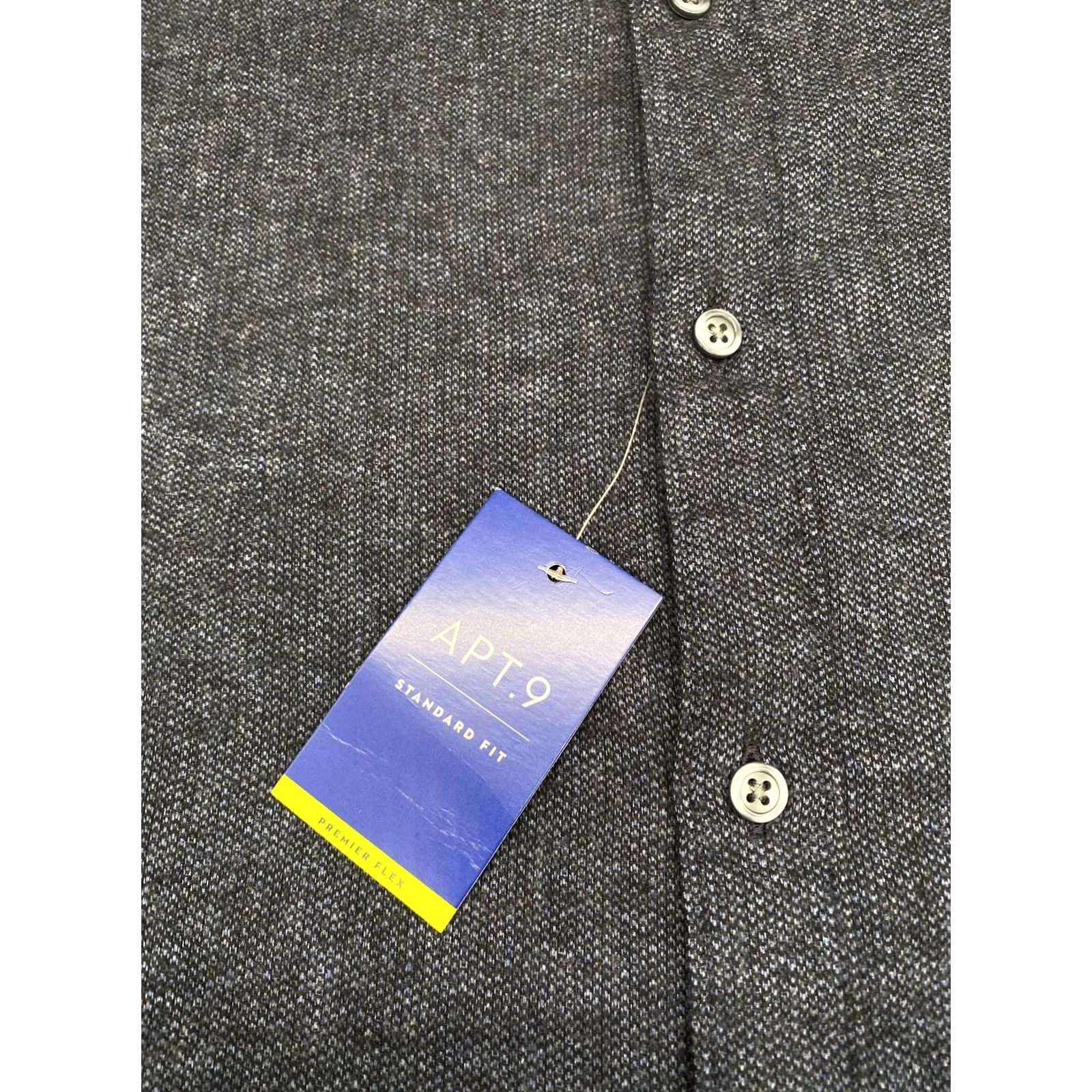 Apt. 9 Apt.9 Shirt Long Sleeve Men's 2XL Blue Solid Button-Down Collared Casual Travel Regular Fit Shirt Mens Size US XXL / EU 58 / 5 - 6 Thumbnail