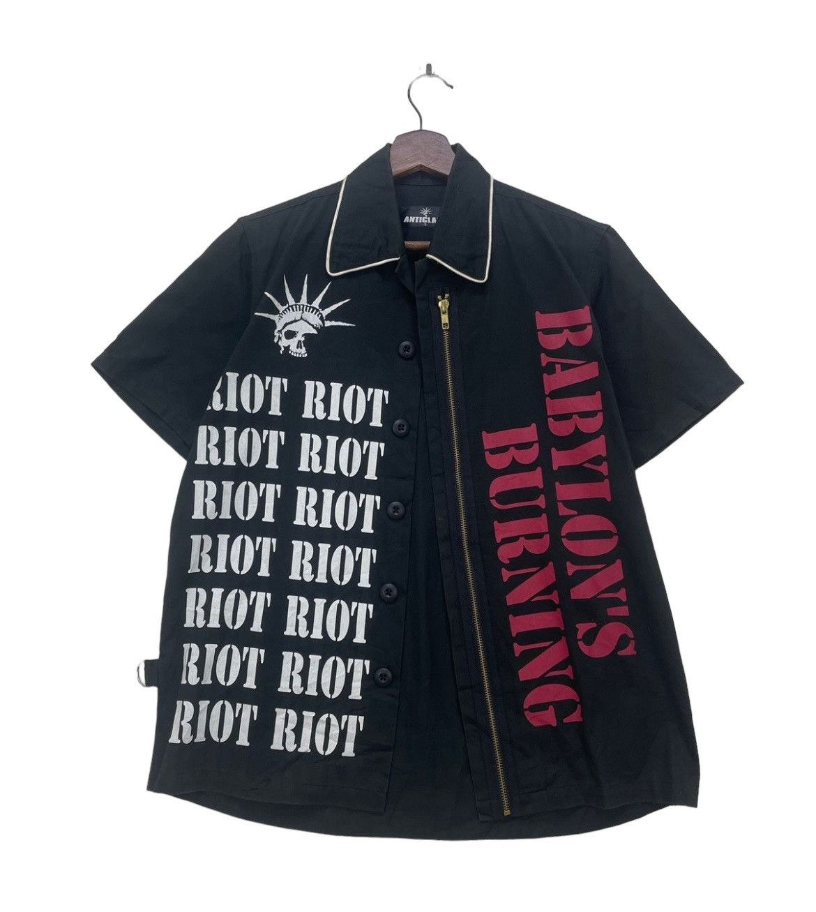 14th Addiction × Le Grande Bleu (L.G.B.) Japanese Brand Punk Shirt Button Up Size US S / EU 44-46 / 1 - 1 Thumbnail