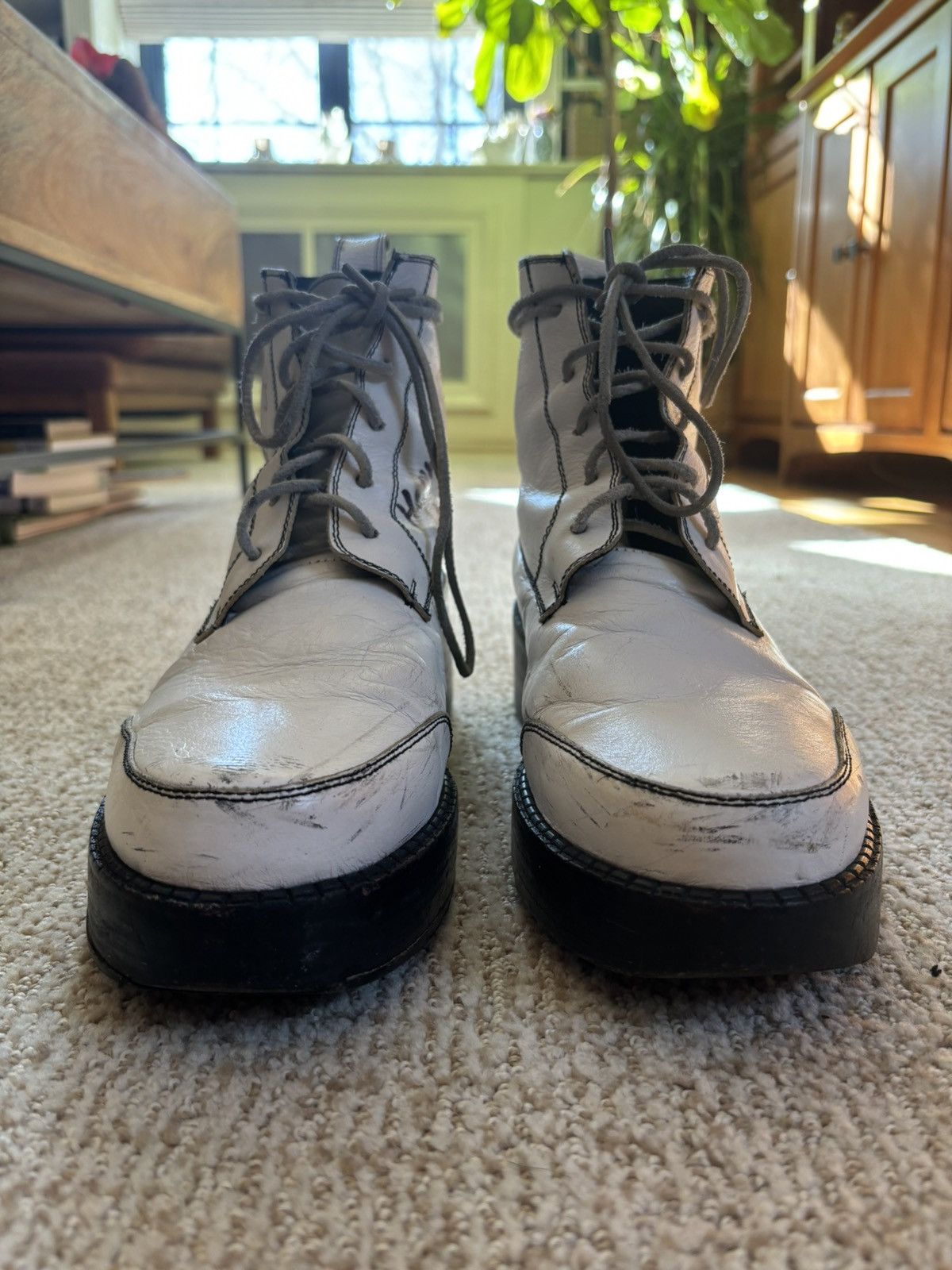 Enfants Riches Deprimes “CREEPER BOTTES EN CUIR (WITH TEXT)” Runway Boots Size US 11 / EU 44 - 19 Thumbnail