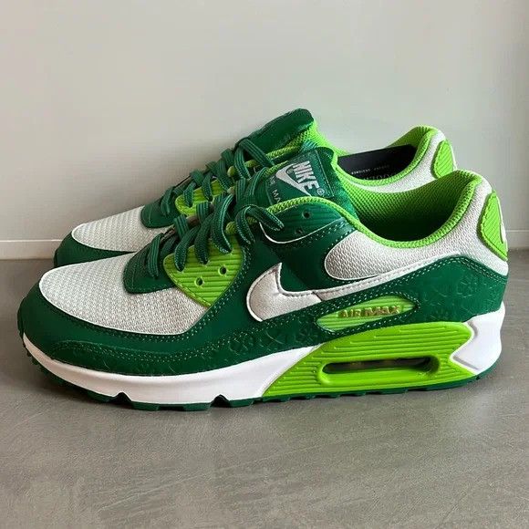 image of Nike Air Max 90 St. Patrick's Day 2021 Sneakers in Green, Men's